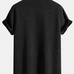 Ensemble — chemise cubaine texturée géométrique à manches courtes & short