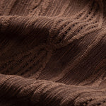 Ensemble — chemise cubaine ajourée jacquard géométrique & short texturé froissé à cordon