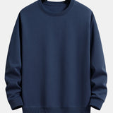 Ensemble — sweat basique à col rond coupe décontractée & pantalon de jogging