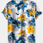 Ensemble Capucine — chemise à imprimé floral à l'encre & short de bain