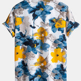 Ensemble Capucine — chemise à imprimé floral à l'encre & short de bain