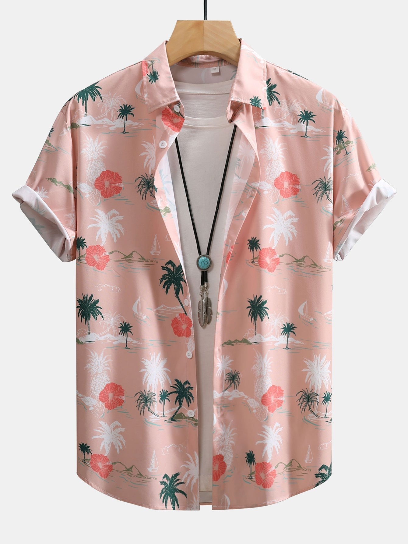 Ensemble Améline — chemise à imprimé plantes tropicales & short de bain