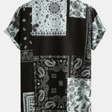Ensemble Sidonie — chemise patchwork à imprimé paisley & short de bain