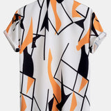 Ensemble — chemise à imprimé abstrait color block & short de bain