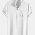 Ensemble — chemise en lin à col henley & short en lin et coton