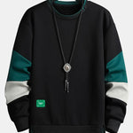 Ensemble — sweat color block & pantalon de jogging à plis