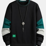 Ensemble — sweat color block & pantalon de jogging à plis