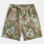 Ensemble — chemise cubaine jacquard à fleurs peintes & short