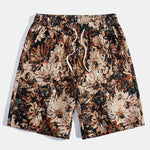 Ensemble — chemise cubaine jacquard à fleurs peintes & short