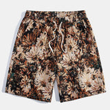 Ensemble — chemise cubaine jacquard à fleurs peintes & short