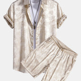 Ensemble — chemise en satin à imprimé paisley & short