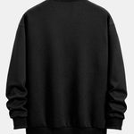 Ensemble — sweat rayé géométrique & pantalon cargo de jogging en velours côtelé à cordon