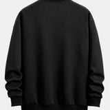 Ensemble — sweat rayé géométrique & pantalon cargo de jogging en velours côtelé à cordon