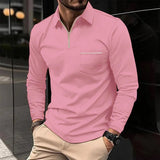 LONG SLEEVE COLLAR POLO SHIRT FOR MEN