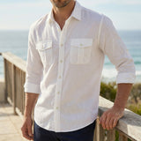 Chemise boutonnée Ashford — en lin mélangé
