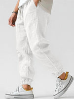 COTTON LINEN JOGGERS FOR MEN