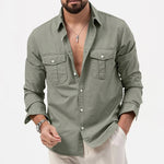 WRINKLE RESISTANT BUTTON SHIRT FOR MEN