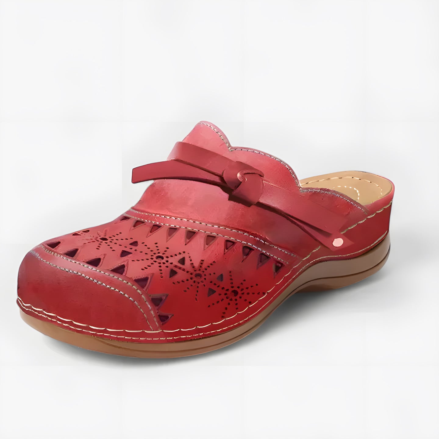 Aurore | Mules orthopédiques femme d'été Rouge