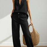Ensemble en Jean Top et Pantalon Large
