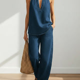 Ensemble en Jean Top et Pantalon Large