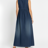 Robe Longue en Jean Vintage à Bretelles