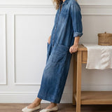 Combinaison en Jean Coton Manches Longues