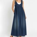 Robe Longue en Jean Vintage à Bretelles
