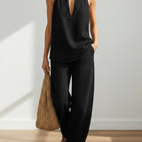 Ensemble en Jean Top et Pantalon Large