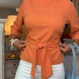 Léonie | Blouse à ceinture nouée