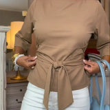 Léonie | Blouse à ceinture nouée