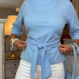Léonie | Blouse à ceinture nouée