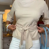 Léonie | Blouse à ceinture nouée