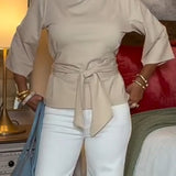Léonie | Blouse à ceinture nouée