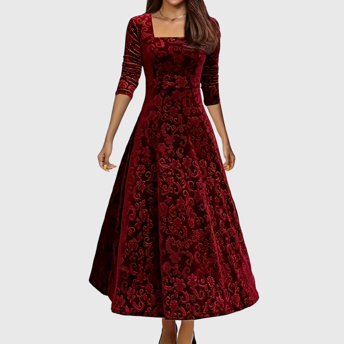 Robe Maxi Élégante à Motifs