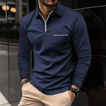 LONG SLEEVE COLLAR POLO SHIRT FOR MEN