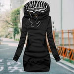 Chantal | Robe-sweat longue à capuche et poches latérales