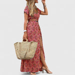 Caroline — Robe Maxi Boho Élégante