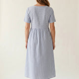 Robe midi rayée