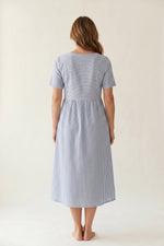 Robe midi rayée
