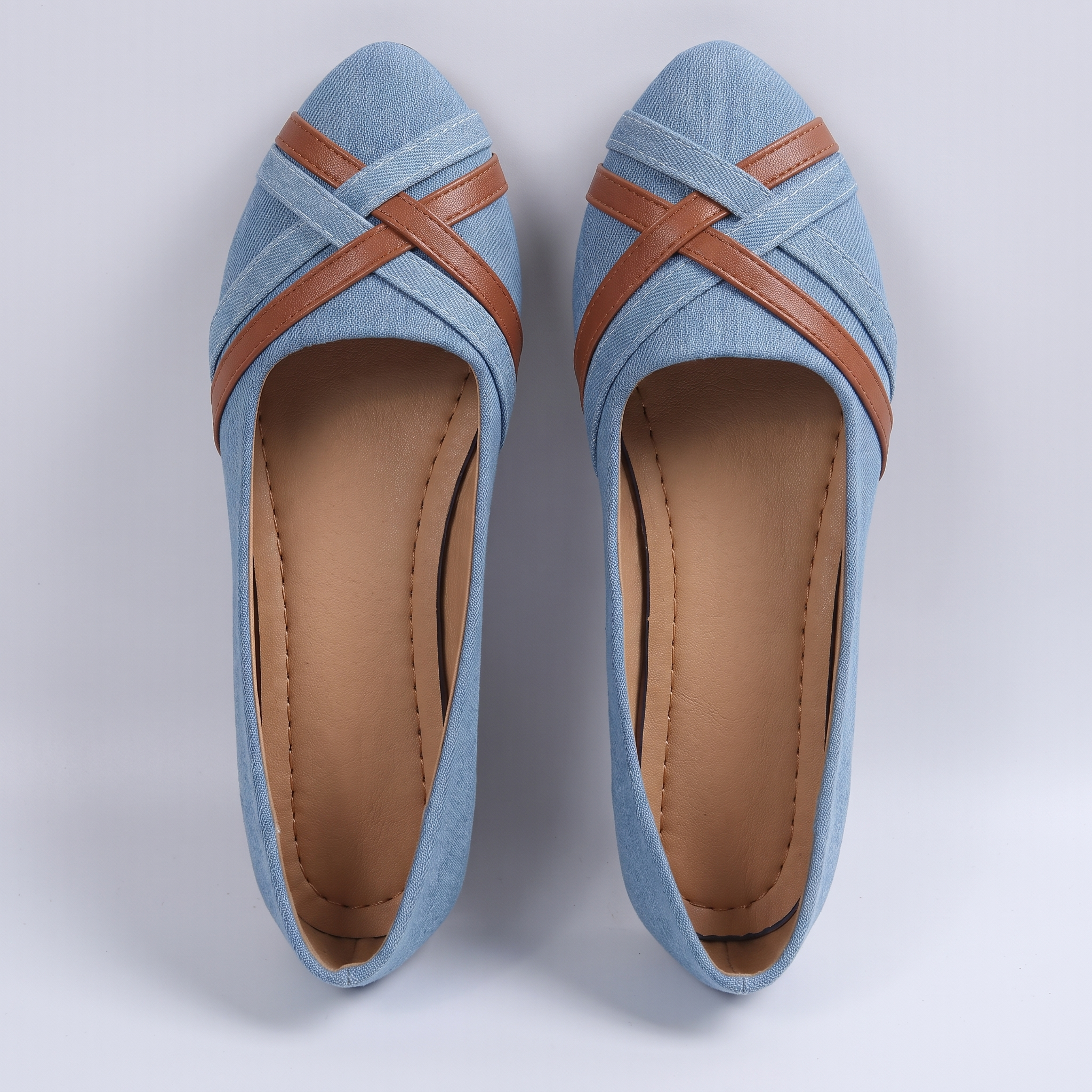 Roos | Chaussures à enfiler orthopédiques Bleu clair, vue de face