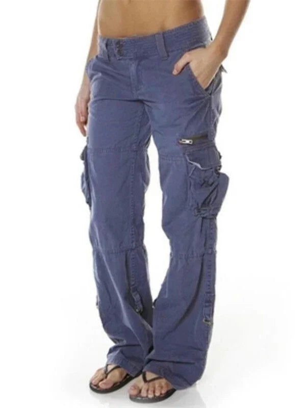 Tyla | Pantalon cargo streetwear Bleu foncé, photo studio