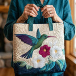 Mylène | Sac cabas matelassé à motif colibri