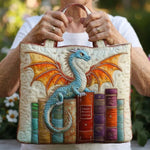 Esther | Sac cabas matelassé au dragon et aux livres