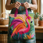 Lucie | Sac cabas matelassé au flamant tropical