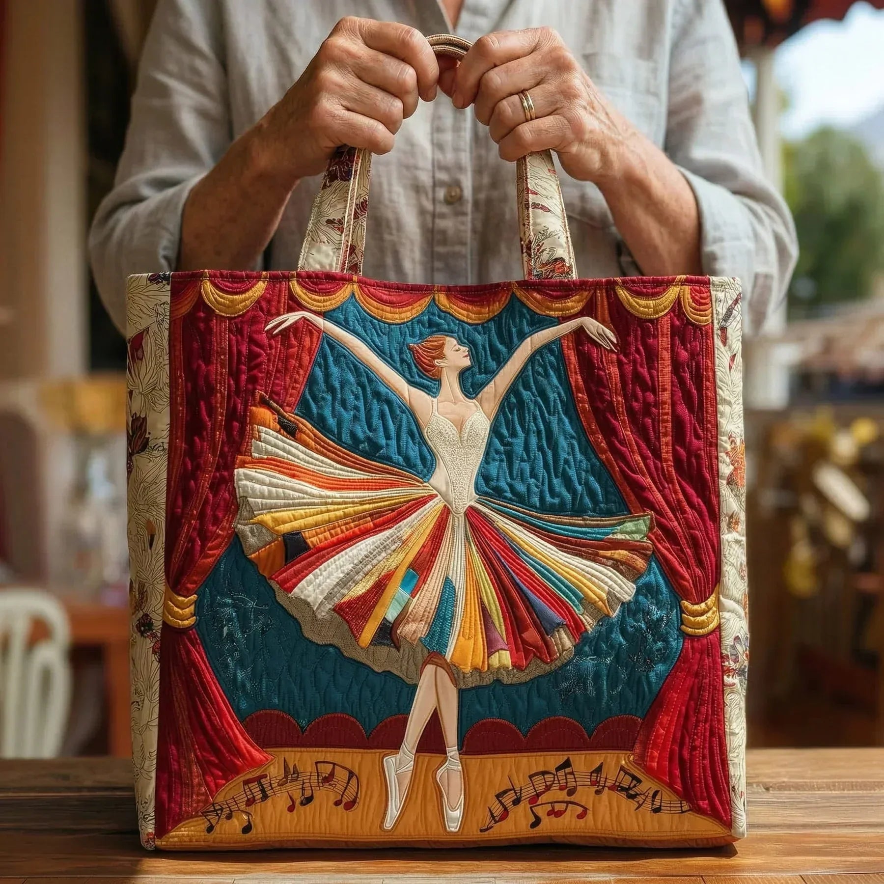 Sac Artisanal Matelassé - Ballerine Élégante