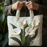 Éliane | Sac cabas matelassé aux arums en relief