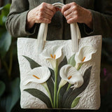 Éliane | Sac cabas matelassé aux arums en relief