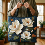 Jeanne | Sac cabas matelassé à motif fleurs de magnolia