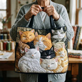 Sac Artisanal Matelassé - Chats Endormis