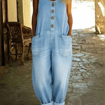 Ruth™ | Salopette en denim coton lavé vintage